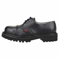 Angry Itch 03-Loch Leder Schuhe Schwarz