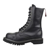 Angry Itch 10-Hole Boots Black Leather