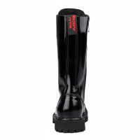 Angry Itch 14-Loch Lackleder Stiefel Schwarz