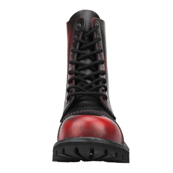 Angry Itch 08-Hole Boots Red Rub-Off Leather