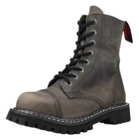 Angry Itch 08-Hole Boots Grey Vintage Leather