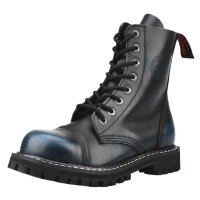 Angry Itch 08-Hole Boots Blue Rub-Off Leather
