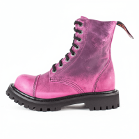 Angry Itch 08-Loch Leder Stiefel Vintage Pink