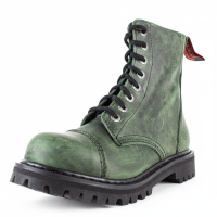 Angry Itch 08-Loch Leder Stiefel Vintage Grün