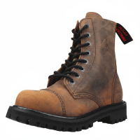 Angry Itch 08-Loch Leder Stiefel Vintage Braun