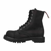 Angry Itch 08-Loch Leder Stiefel Vintage Schwarz