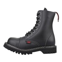 Angry Itch 08-Loch Vegane PU Stiefel Schwarz